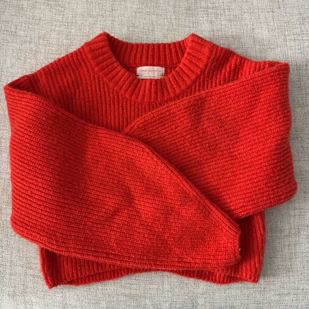 Urban Outfitters Vibrant Red Knit Top